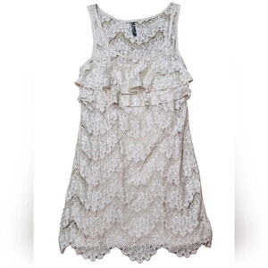 Free people Ivory Lace Mini Dress